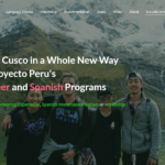 Screenshot of Proyecto Peru Centre website home page designed by Horizon Forge Atlas