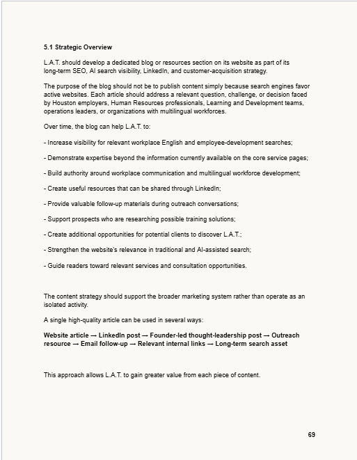 Page from content strategy